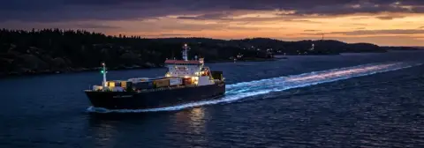 Veerbootroute van Kiel naar Oslo