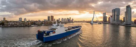 Veerbootroute van Rotterdam naar Dublin