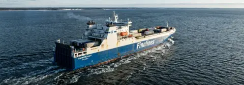 Veerbootroute van Travemünde naar Helsinki